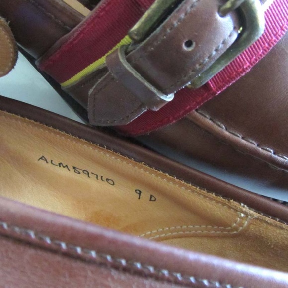 new POLO RALPH LAUREN grosgrain loafers 9 England - Picture 4 of 8